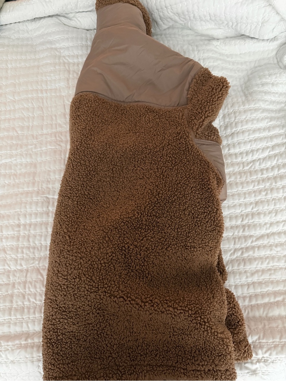 H&M Cozy Women's Brown Sherpa Pullover Jacket - Picture 8 of 8